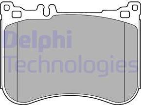 Delphi LP2445 - Тормозные колодки, дисковые, комплект autodif.ru