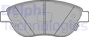 Delphi LP2476 - Тормозные колодки, дисковые, комплект autodif.ru