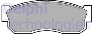 Delphi LP261 - Тормозные колодки, дисковые, комплект autodif.ru