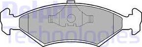 Delphi LP204-18B1 - Тормозные колодки, дисковые, комплект autodif.ru