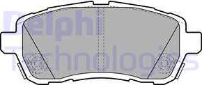 Delphi LP2069 - Тормозные колодки, дисковые, комплект autodif.ru