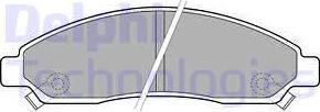 Delphi LP2037 - Тормозные колодки, дисковые, комплект autodif.ru