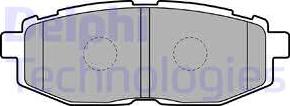 Delphi LP2076 - Тормозные колодки, дисковые, комплект autodif.ru