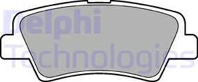 Delphi LP2295 - Тормозные колодки, дисковые, комплект autodif.ru