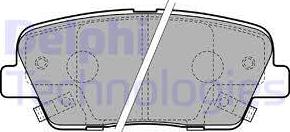 Delphi LP2202 - Тормозные колодки, дисковые, комплект autodif.ru