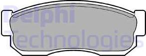Delphi LP744 - Тормозные колодки, дисковые, комплект autodif.ru