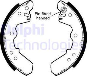 Delphi LS1440 - Комплект тормозных колодок, барабанные autodif.ru