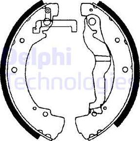 Delphi LS1656 - Комплект тормозных колодок, барабанные autodif.ru