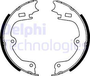 Delphi LS1373 - Комплект тормозных колодок, барабанные autodif.ru