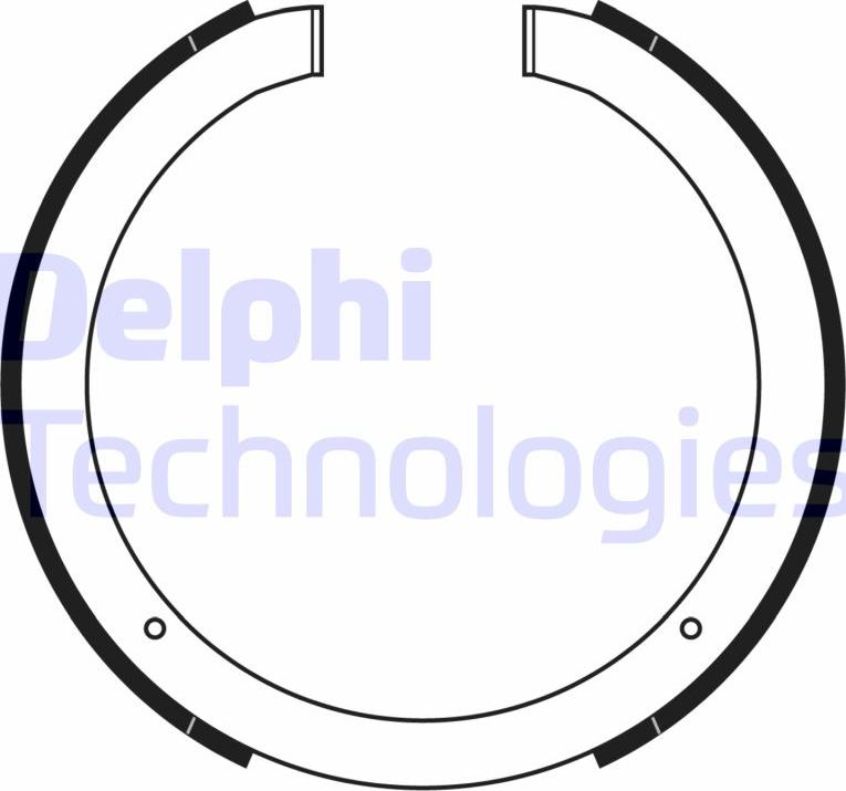 Delphi LS2168 - Комплект тормозных колодок, барабанные autodif.ru