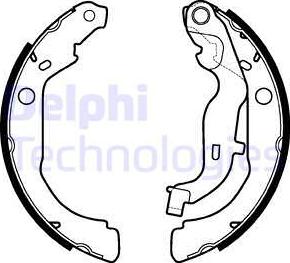 Delphi LS2127 - Комплект тормозных колодок, барабанные autodif.ru