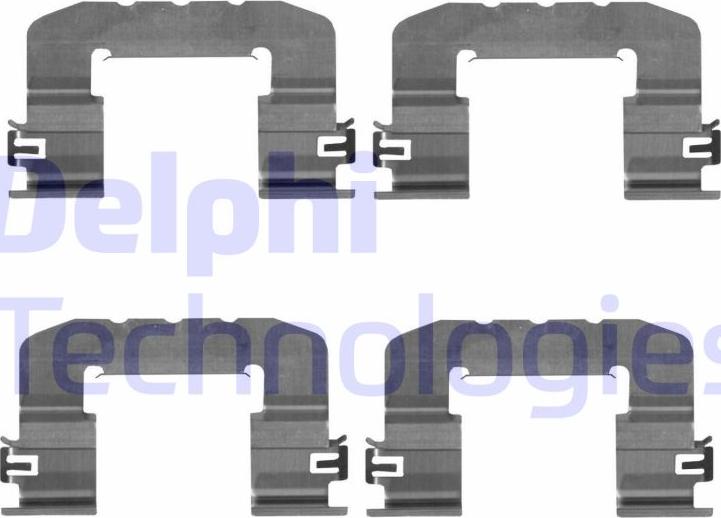 Delphi LX0725 - Комплектующие для колодок дискового тормоза autodif.ru