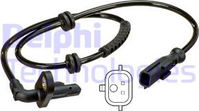 Delphi SS20601 - Датчик ABS, частота вращения колеса autodif.ru