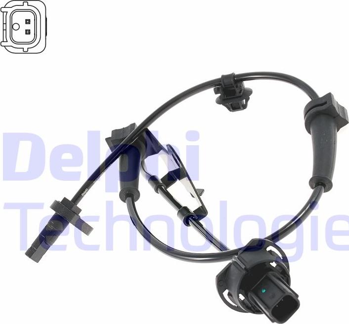 Delphi SS21226-12B1 - Датчик ABS, частота вращения колеса autodif.ru