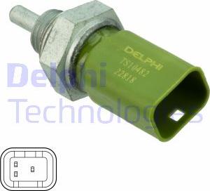 Delphi TS10482 - Датчик, температура охлаждающей жидкости autodif.ru
