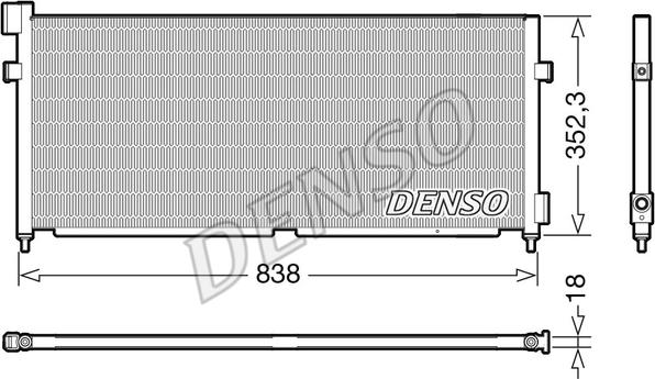 Denso DCN99052 - Конденсатор кондиционера autodif.ru