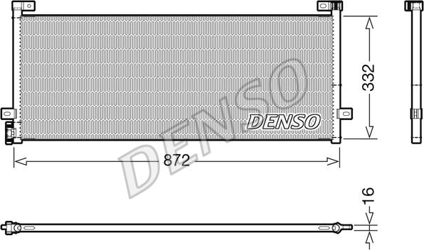 Denso DCN99072 - Конденсатор кондиционера autodif.ru