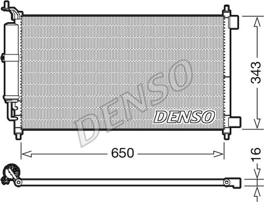 Denso DCN46007 - Конденсатор кондиционера autodif.ru