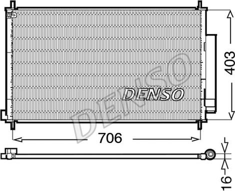 Denso DCN40013 - Радиатор кондиционера autodif.ru