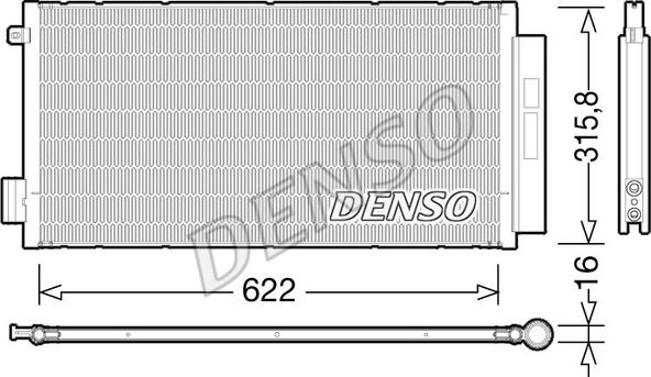 Denso DCN09044 - Конденсатор кондиционера autodif.ru