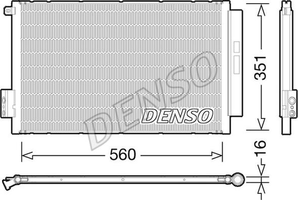 Denso DCN09043 - Конденсатор кондиционера autodif.ru