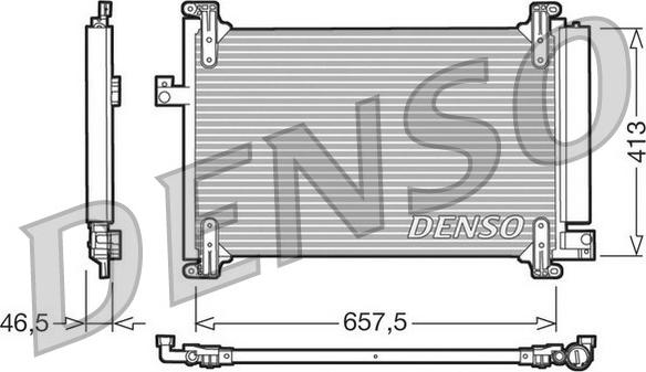 Denso DCN09083 - Конденсатор кондиционера autodif.ru