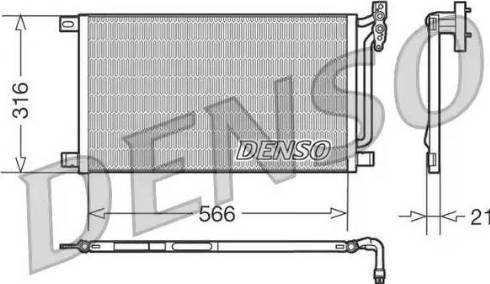 Denso DCN05003 - Конденсатор кондиционера autodif.ru