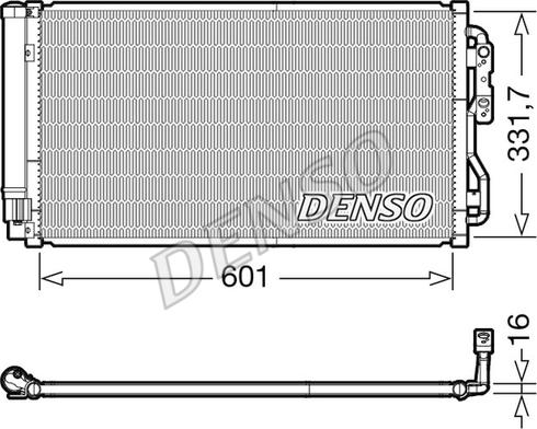 Denso DCN05033 - Конденсатор кондиционера autodif.ru