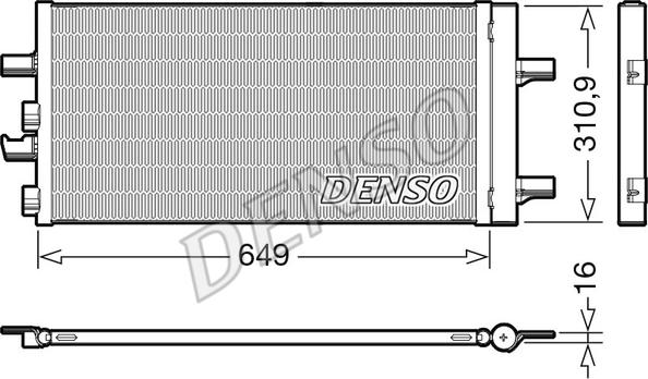 Denso DCN05104 - Конденсатор кондиционера autodif.ru