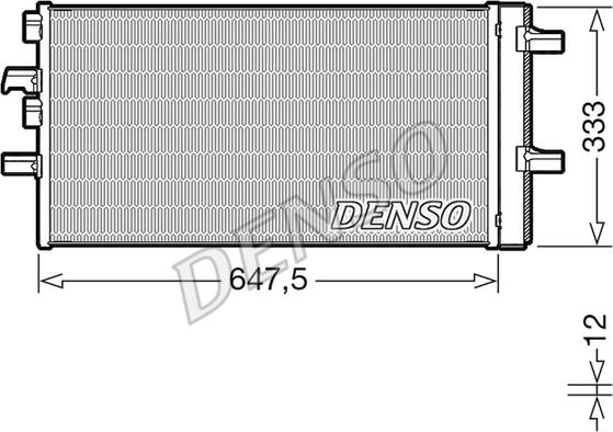 Denso DCN05108 - Конденсатор кондиционера autodif.ru
