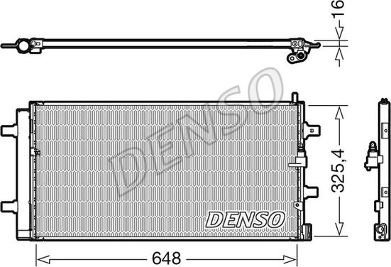 Denso DCN02040 - Конденсатор кондиционера autodif.ru