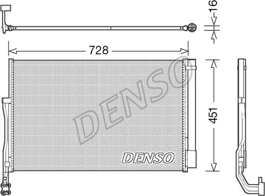 Denso DCN02007 - Конденсатор кондиционера autodif.ru