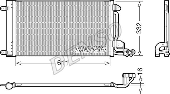 Denso DCN02034 - Конденсатор кондиционера autodif.ru