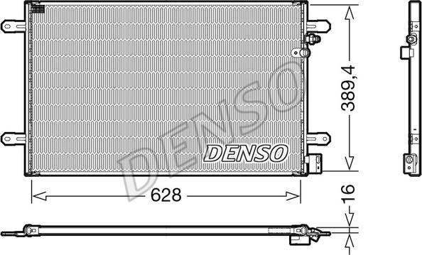 Denso DCN02037 - Конденсатор кондиционера autodif.ru