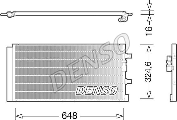 Denso DCN02024 - Конденсатор кондиционера autodif.ru