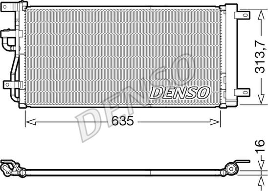 Denso DCN15007 - Конденсатор кондиционера autodif.ru