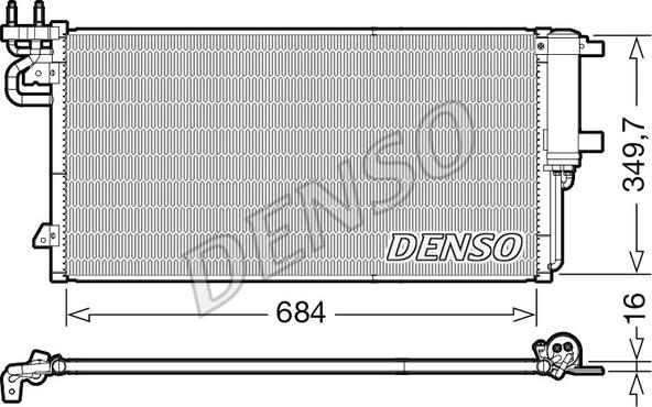 Denso DCN10045 - Конденсатор кондиционера autodif.ru