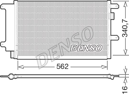 Denso DCN12003 - Радиатор кондиционера autodif.ru