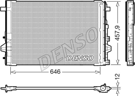 Denso DCN17059 - Радиатор кондиционера (c осушителем) MERCEDES A (W176), B SPORTS TOURER (W246, W242), CLA (C117), CL autodif.ru