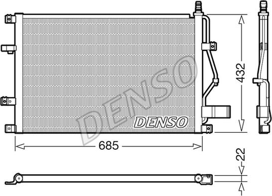 Denso DCN33013 - Конденсатор кондиционера autodif.ru