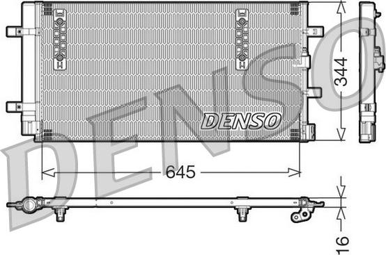 Denso DCN32060 - DCN32060_радиатор кондиционера!-Audi A4-A5-Q5 1.8TFSi-3.2TFSi 07> autodif.ru