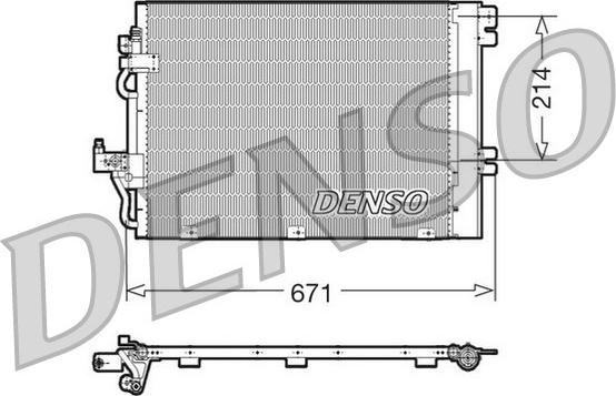 Denso DCN20009 - Радиатор кондиционера OPEL Astra G/H/J ZafiraB 1,4-2,0 98-, шт autodif.ru