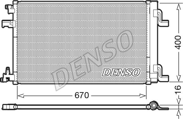 Denso DCN20002 - Конденсатор кондиционера autodif.ru