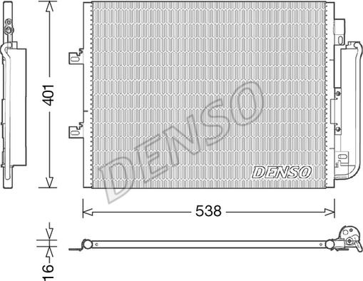 Denso DCN23026 - Конденсатор кондиционера autodif.ru