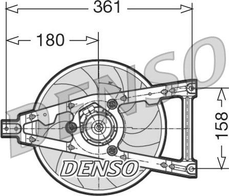 Denso DER09011 - Вентилятор, охлаждение двигателя autodif.ru