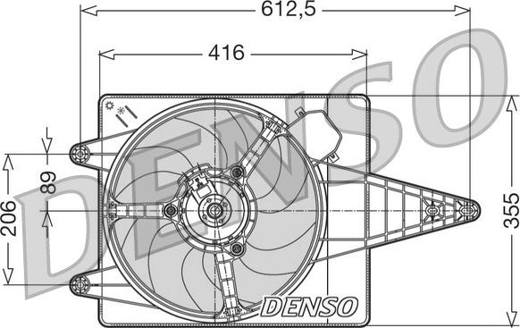 Denso DER01004 - Вентилятор, охлаждение двигателя autodif.ru