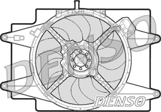 Denso DER01002 - Вентилятор, охлаждение двигателя autodif.ru