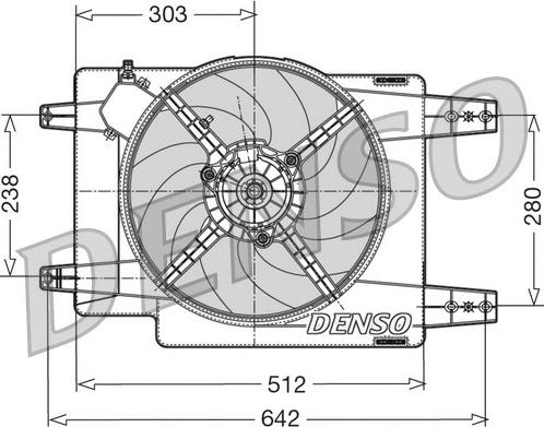Denso DER01011 - Вентилятор, охлаждение двигателя autodif.ru