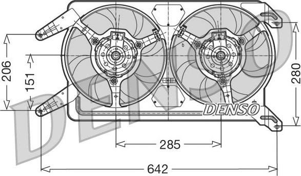 Denso DER01012 - Вентилятор, охлаждение двигателя autodif.ru