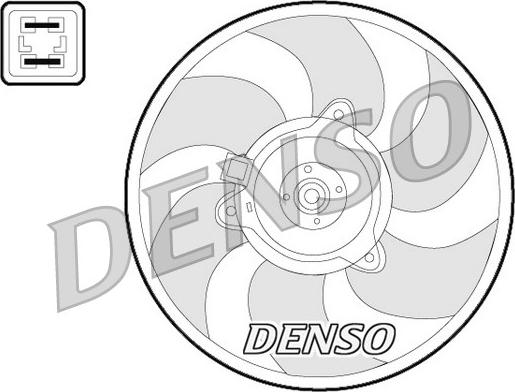 Denso DER07008 - Вентилятор, охлаждение двигателя autodif.ru